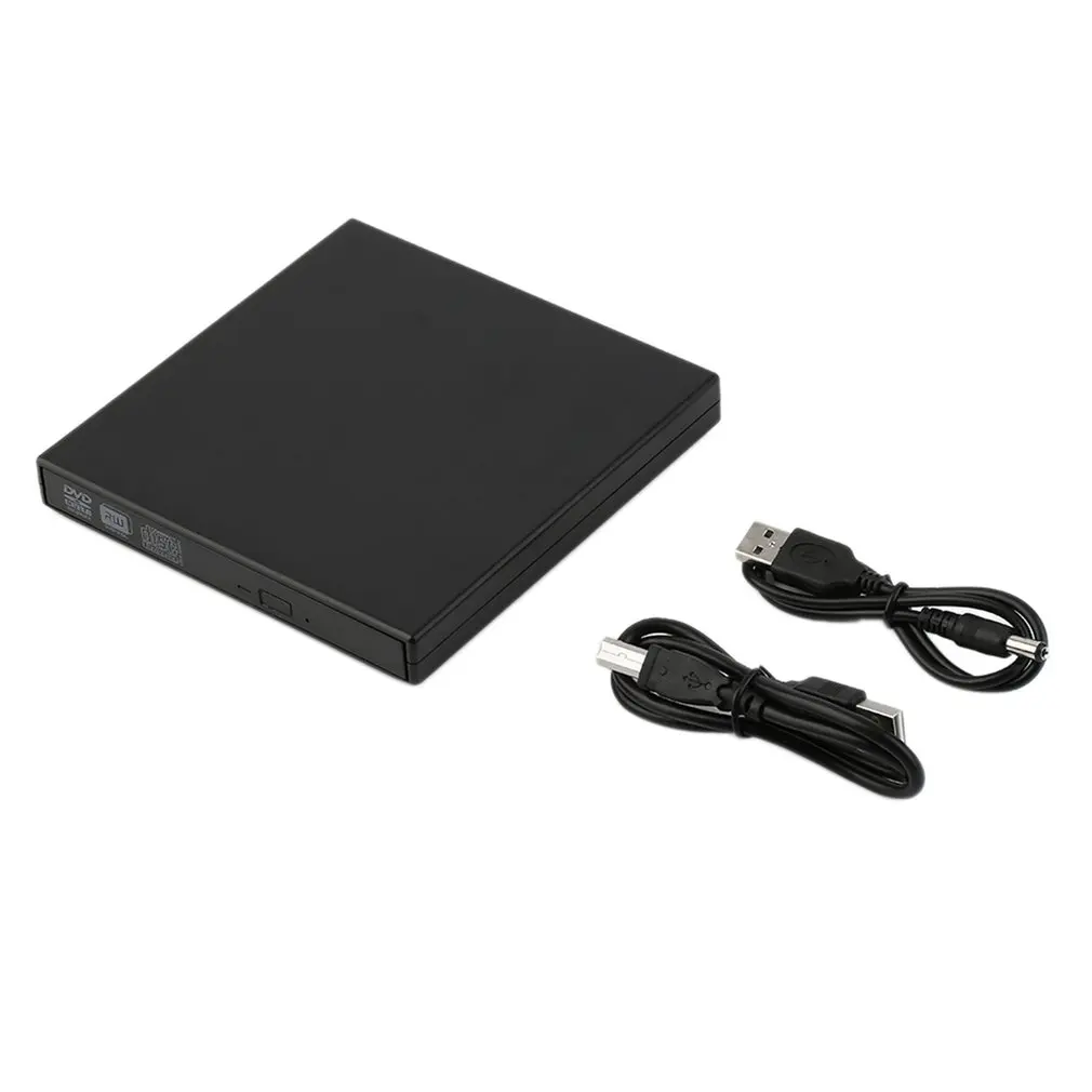 Черный USB 2,0 внешний CD+-RW DVD+-RW DVD-RAM горелки привод писатель для портативных ПК новейший Черный - Цвет: Черный