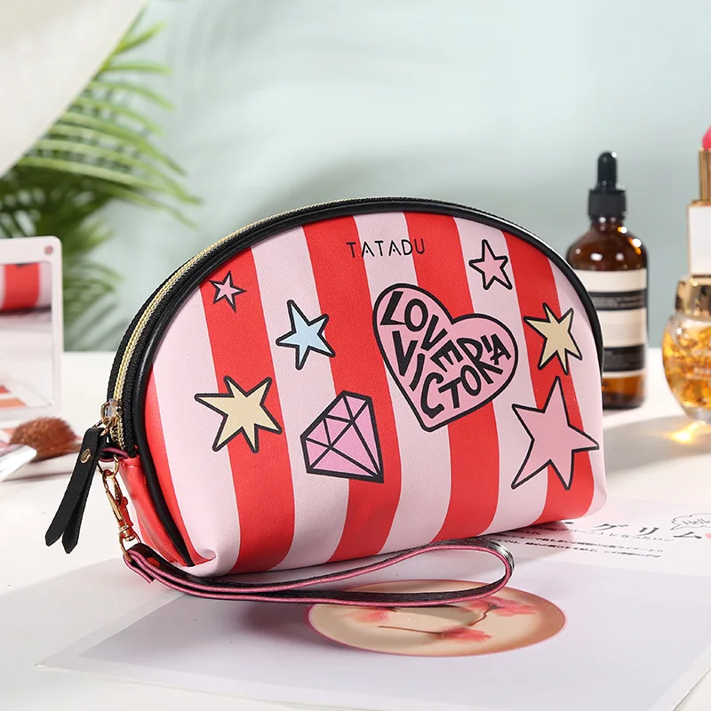 Новая Женская Полосатая Сумка для пельменей Корейская версия креативная ручная сумка с распылителем для получения косметички