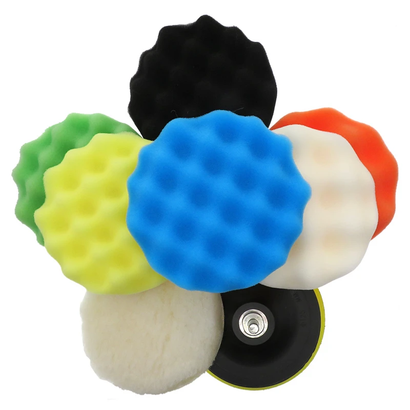 

8 Piece 5 Inch 125mm Wave Sponge 8 Piece Set Car Beauty Sponge Car Wash Waxing Polishing Waxing