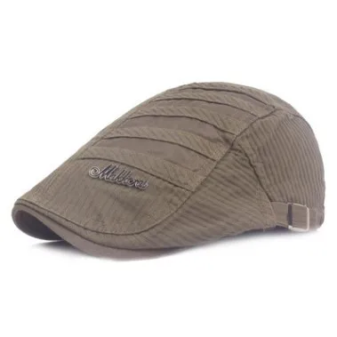 SILOQIN Men's Retro Cotton Berets Fashion Personality Brands Cap Adjustable Size Men Tongue Caps Snapback Cap Vintage Dad Hat - Цвет: army green