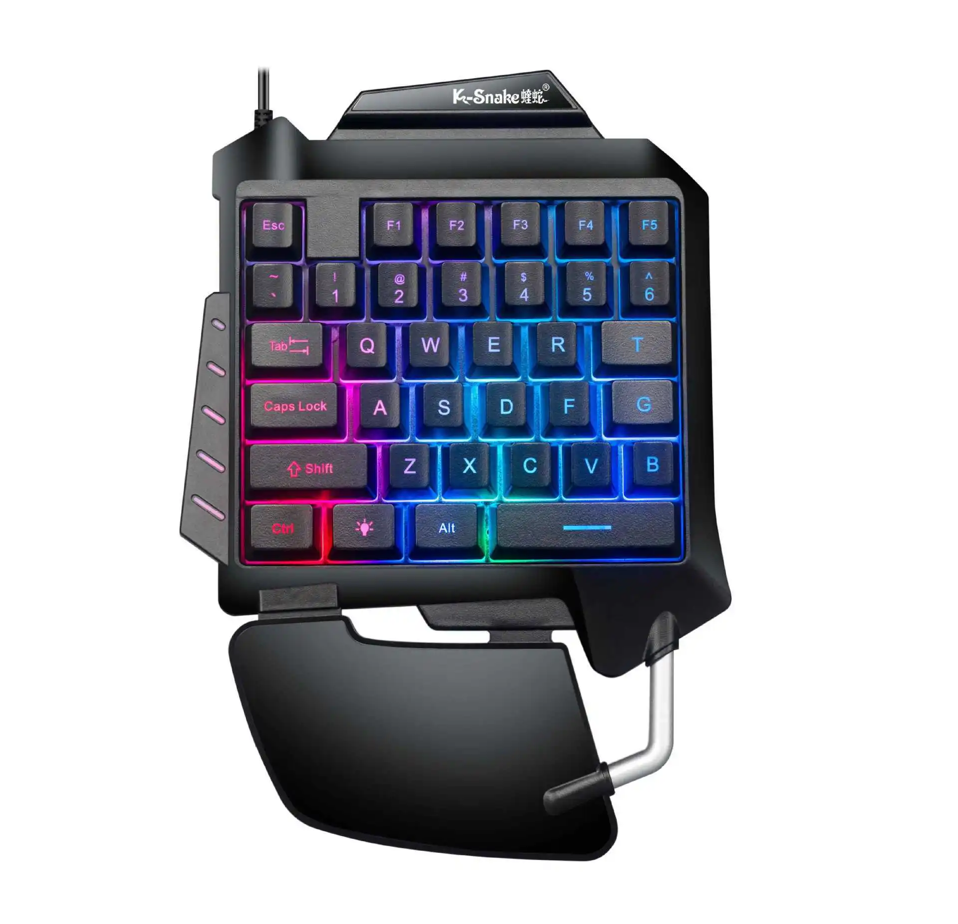 

Viper G92 One-Handed Keyboard Cable Shining Peace Elite Hand Travel Chicken Useful Product Illuminant Keyboard Amazon