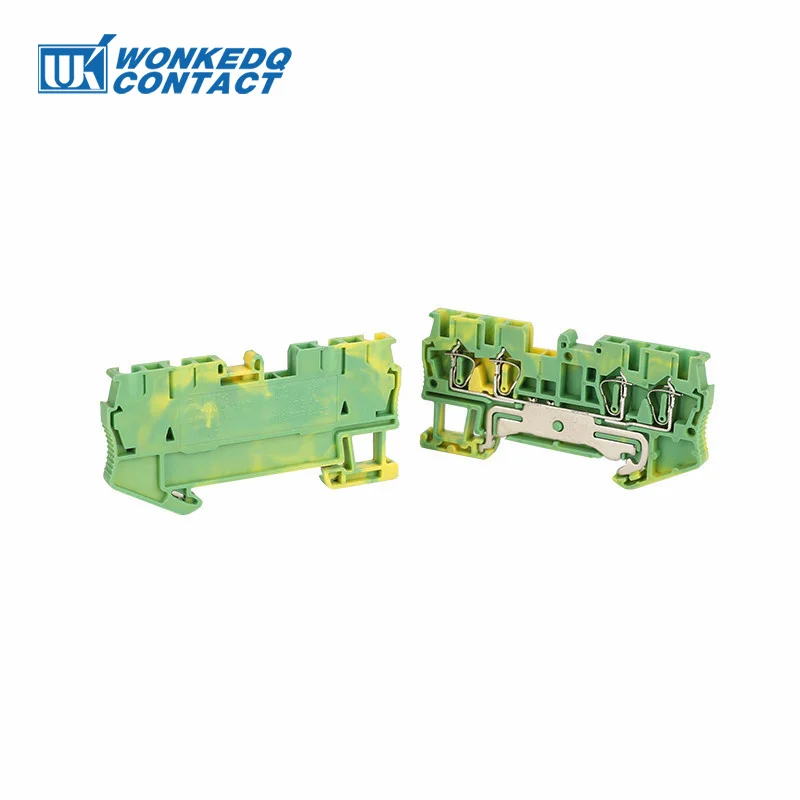 montagem da terra no trilho din st25 qu pe 04