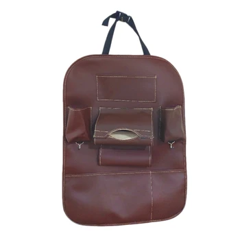 

Leather Car Seat Back Organizer Holder Universal Use Car Backseat Organizer Chair Carrying Bags On-Board Tissue Box