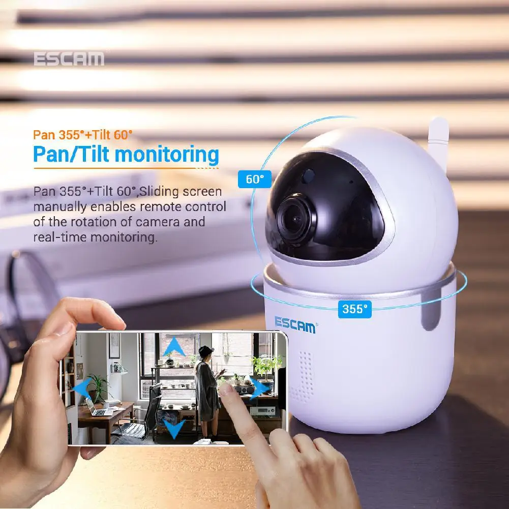 QF009 1080P 2MP панорамирование/наклон WiFi Крытый IP ИК камеры наблюдения CCTV ночного видео монитор Мини камера