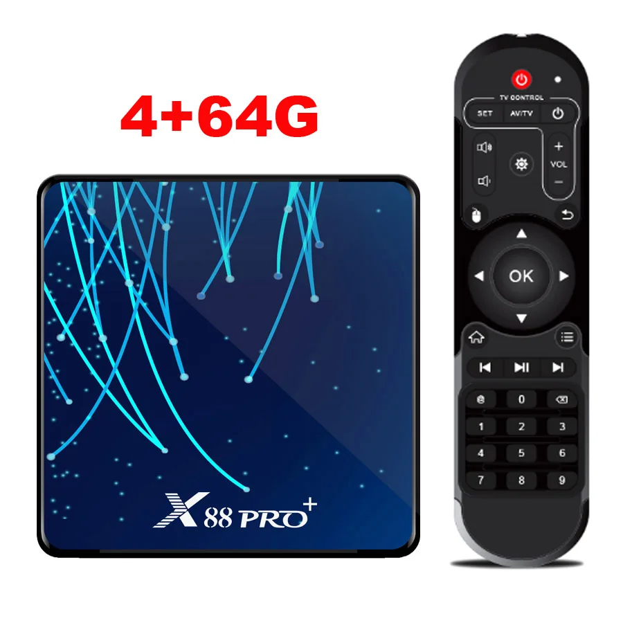 X88PRO+ Rockchip RK3368 Восьмиядерный Android 9,0 ТВ-приставка 4 Гб 128 Гб 1080p 4K Google голосовой помощник ТВ-приставка X88 PRO PLUS - Цвет: 4G64G