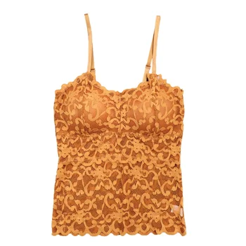 

Women Floral Cami Padded Tank Top Softable Fashion Sexy Lace Camisoles & Tanks Bralette Crochet Flower Vest Crop Top