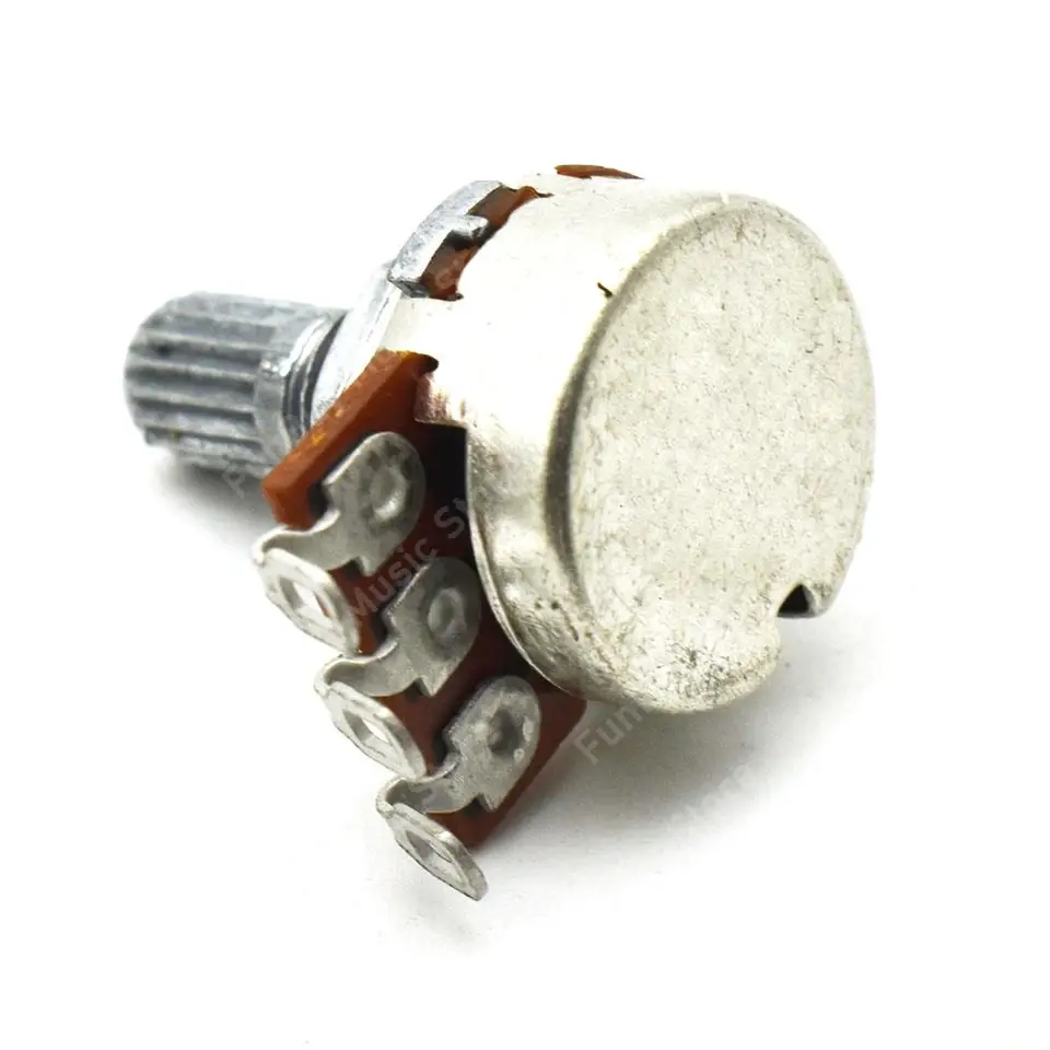 FLEOR 10 Potenziometri B250K Per Chitarra Elettrica - Albero Corto, Argento, Posizione Ponte