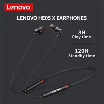

Lenovo earphones HE05X Bluetooth 5.0 Neckband Wireless Earphone BT5.0 Sports Headset with Mic Noise Cancelling Headsets