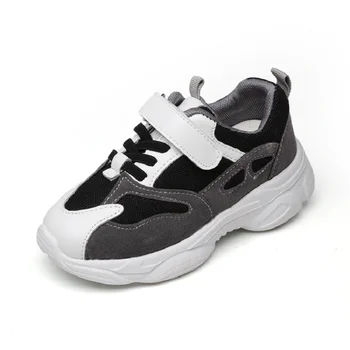 

2019 Autumn Kid's Shoes Men's Shoes Casuals Hook & Loop Round Toe Neutral Flat Heels Air mesh Non-slip 2019185