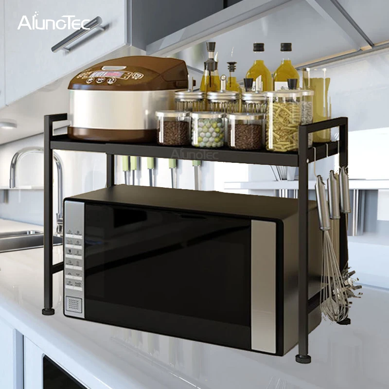 2 слойный Органайзер металлический держатель для микроволновки подставка