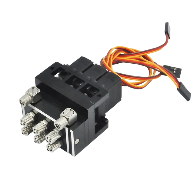 Controlador de válvula de aceite hidráulico de 3CH con válvula direccional Servo para cargador de camión volquete de RC 1/14, 1/12 piezas de excavadora RC Controlador de válvula de aceite hidráulico de 3CH con válvula direccional Servo para cargador de camión volquete de RC 1/14, 1/12 piezas de excavadora RC