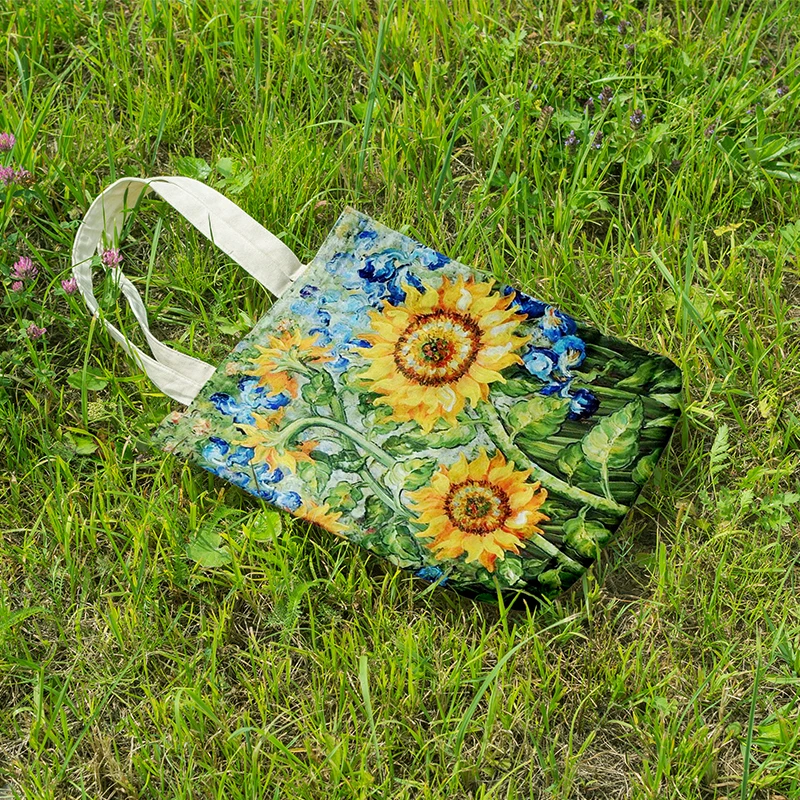 New Van Gogh Oil Painting Canvas Tote Bag Retro Art Fashion Travel Bag Women Leisure Eco Shopping High Quality Foldable Handbag New Van Gogh Oil Painting Canvas Tote Bag Retro Art Fashion Travel Bag Women Leisure Eco Shopping High Quality Foldable Handbag