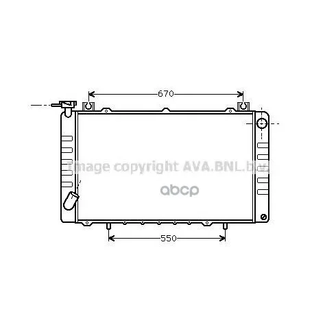 Радиатор Охлаждение Двигателя Ava арт. DNA2150