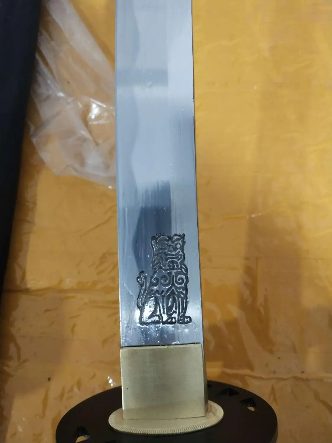 Кованый японский меч Билла катана черный железный Tsuba 9260 стальные резные лезвия с