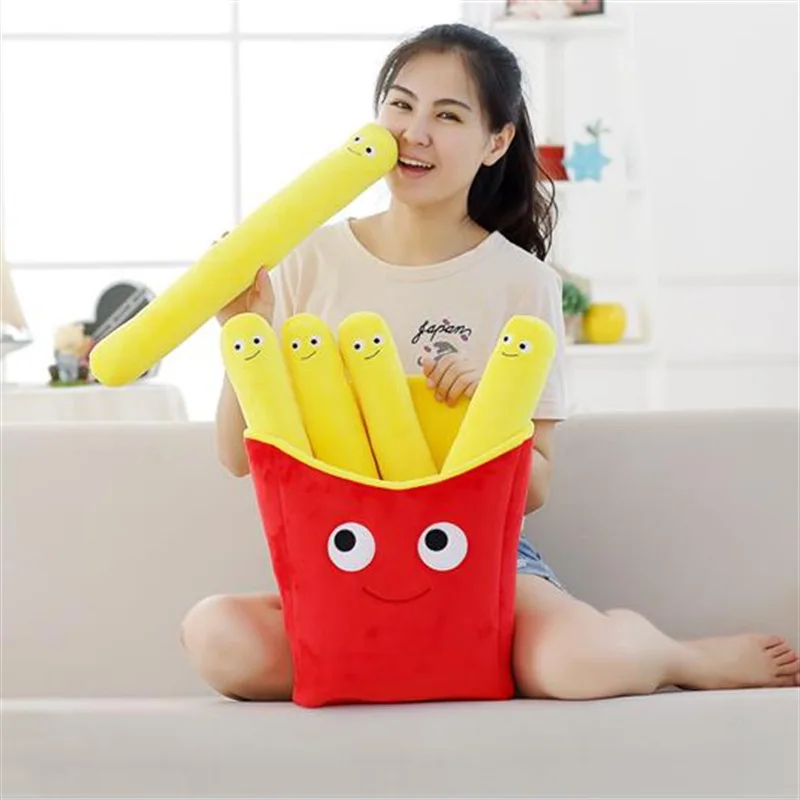 

Manufacturers Direct Selling Cute Cartoon Expression Pizza French Fries Pillow Office Fun Cushion Holiday Doll Props
