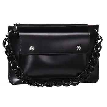 

Small Crossbody Bag for Women New PU Leather Deisnger Female Shoulder Messenger Bags Acrylic Chains Ladies' Handbags And Purses