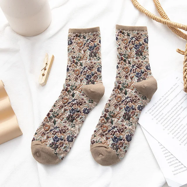 vintage socks fall winter fashion woman calcetines harajuku women skarpetki kobieta skarpety damskie meias femme chaussettes 5