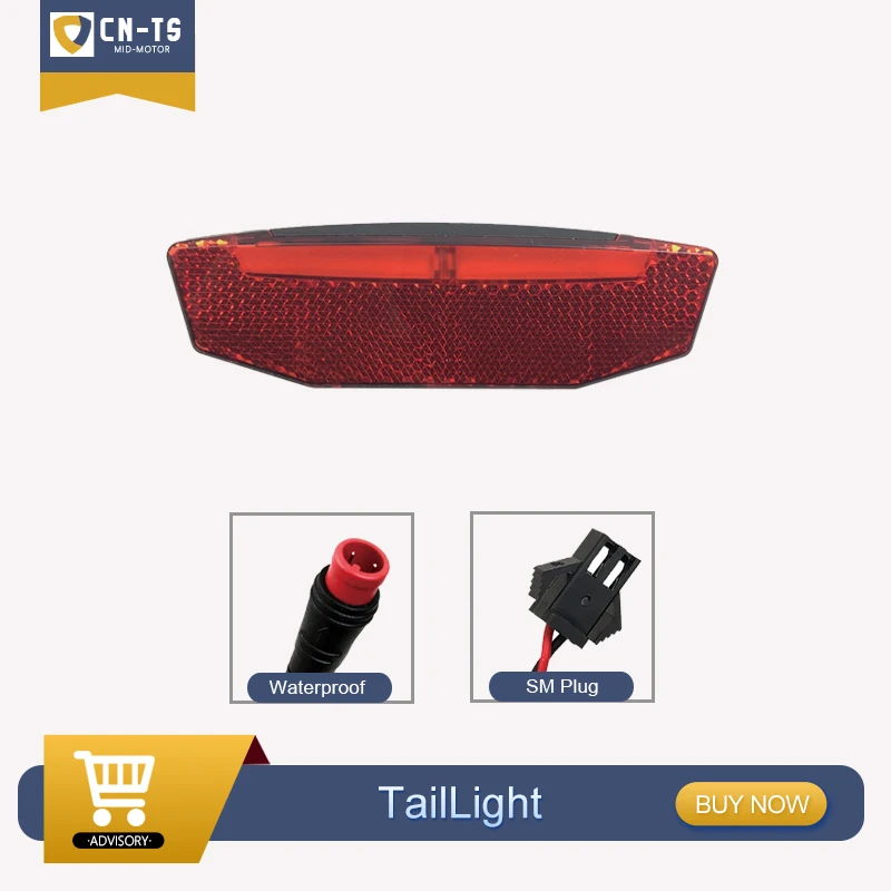 

Ebike RearLight/TailLight 12V-72V Tongsheng TSDZ2 Lighting Electric Bicycle Accessories For 250W-500W Mid-Drive Motor Kit