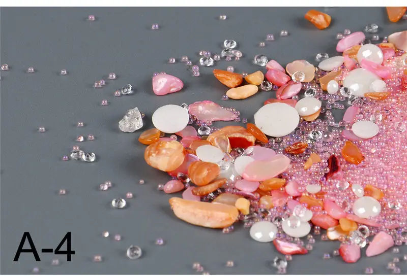10 Colors Irregular Stone Nails Beads 10g Fairy Sea Beach Mineral Rhinestones Manicure 3D Nail Art Decoration Accessories