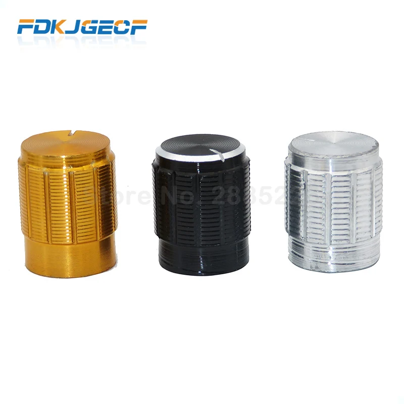 10 шт. алюминиевый сплав 13*17 мм 15*17 мм потенциометр 13*17 15*17 ручка переключения поворота ручка регулировки громкости черный серебристый