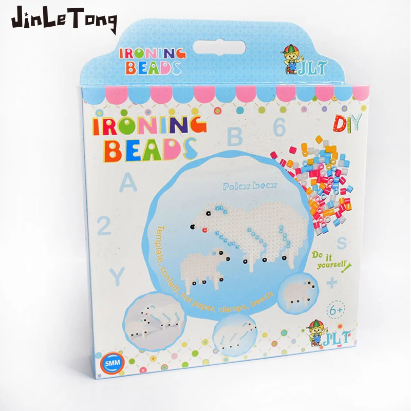 4Colors Polar Bear Beans Set Hama beads toy set 5mm Hama beads 3D puzzle DIY toys kids educational toys gift