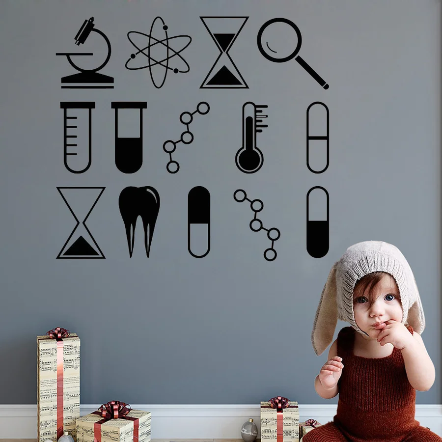 

Science & Technology Wall Sticker Home Decor Science and Technology School Company Office Office Self-adhesive Cute Decals PW34