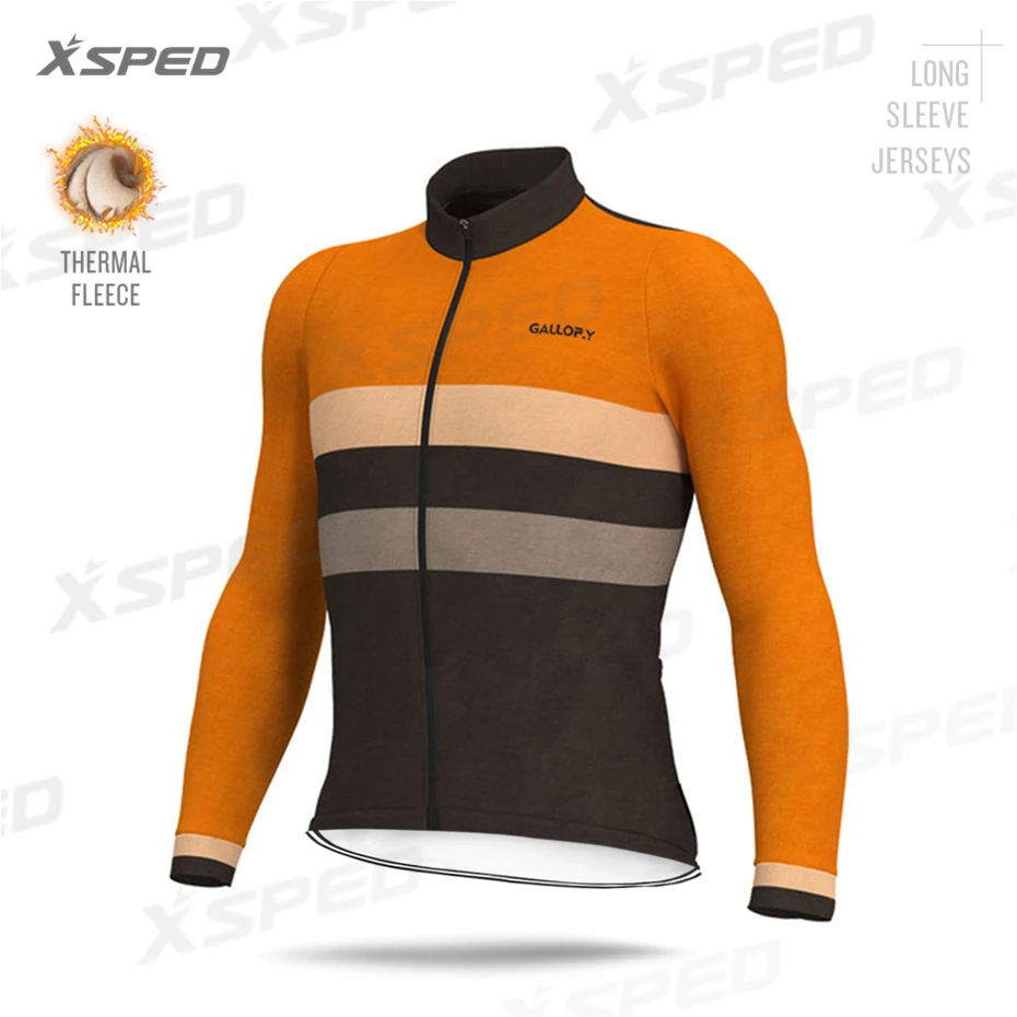 Cycling Jersey Зимняя куртка, одежда для велоспорта, с длинным рукавом, Джерси, наборы, термо флис, для команды, мужская, MTB, теплая, Униформа, для шоссейного велосипеда, одежда для улицы - Цвет: Cycling Jersey