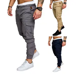 2019 мужские шаровары с несколькими карманами, хип-хоп брюки, уличная одежда, спортивные штаны, мужские повседневные Модные брюки-карго