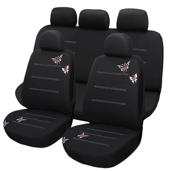 

9Pcs New Butterfly Embroidery Car Seat Cover Universal Fit Most Vehicles Seats Interior Accessories