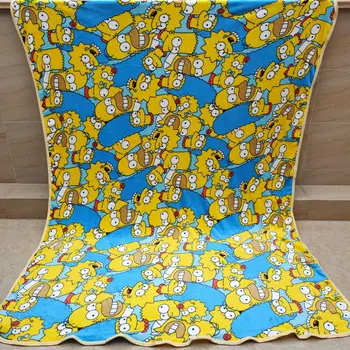 

Small The Simpsons Coral Fleece Plush Blankets 70X100cm on Bed/Sofa Sleeping Cover TV Throws cartoon blanket kids