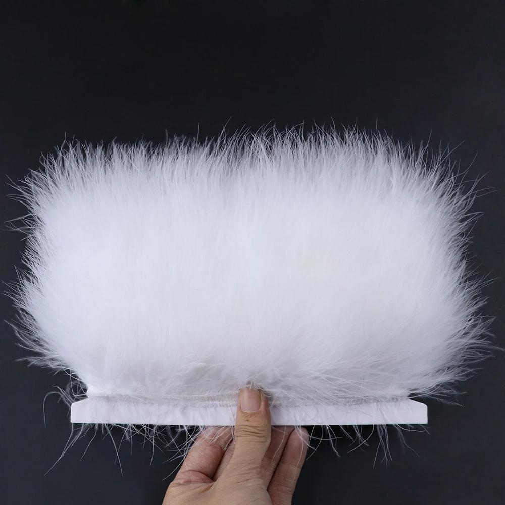 White Fluffy Marabou Feathers Fringe Trim For Wedding Dress Turkey Plumes Ribbon Carnival Accessories Decorative Crafts Feathers