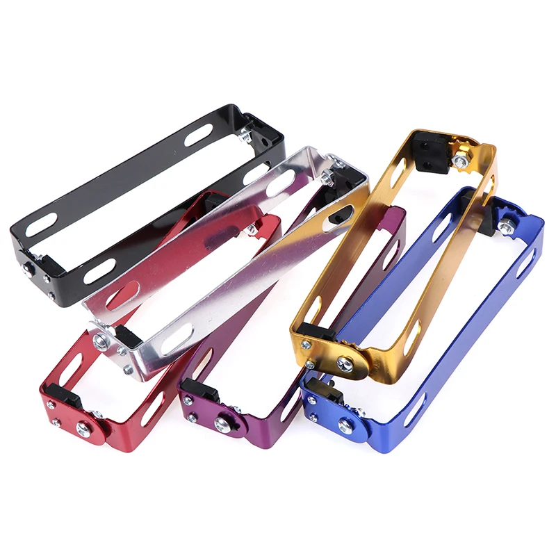 Motorcycle license plate holder License plate holder Universal Aluminum Alloy License Plate Bracket Motorcycle Accessories Adjustable Motorcycle Retrofit License Plate Frame 1PC