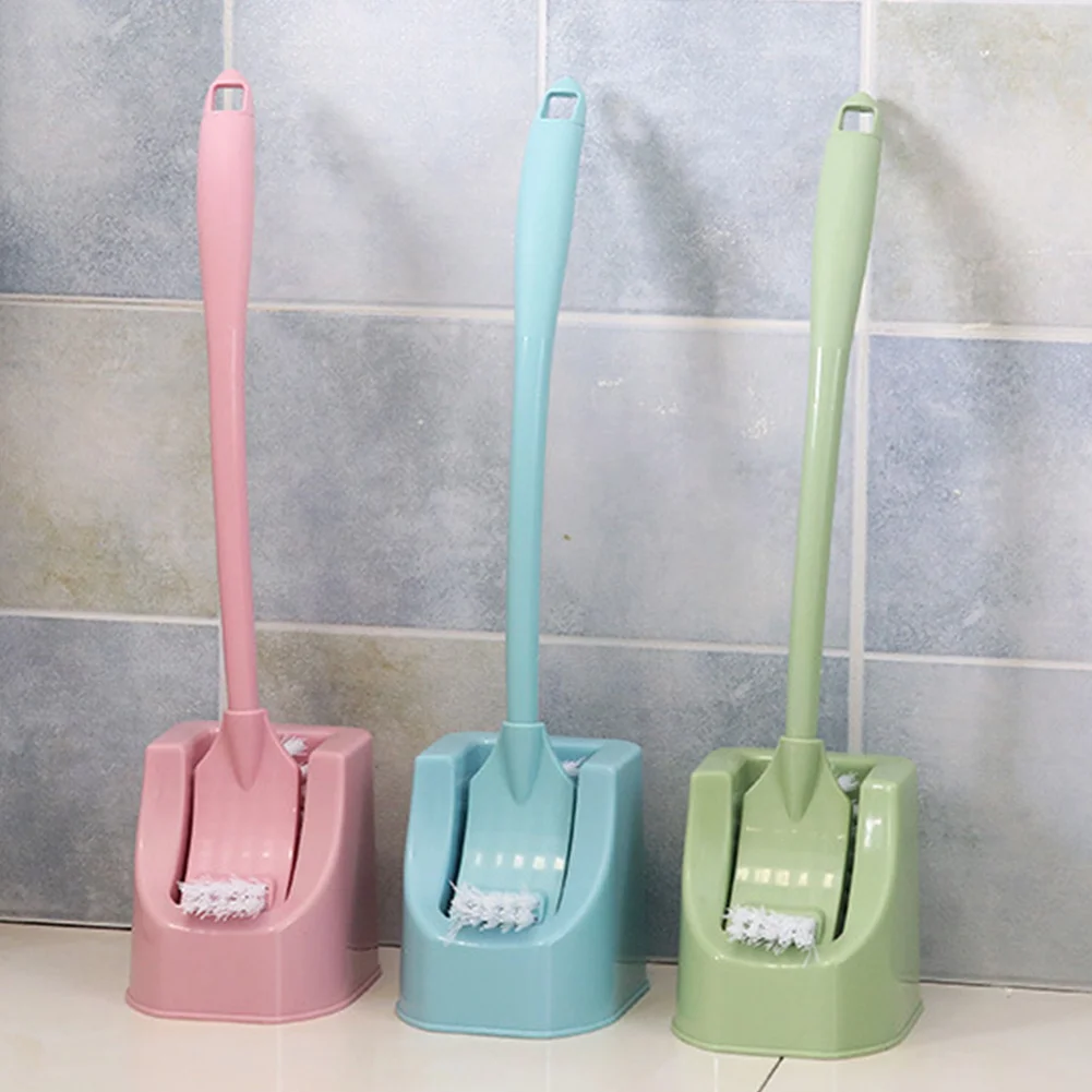 Corner Double Sided With Base Cleaning Brush PP Scrub Long Handle Toilet Portable Bathroom Bent