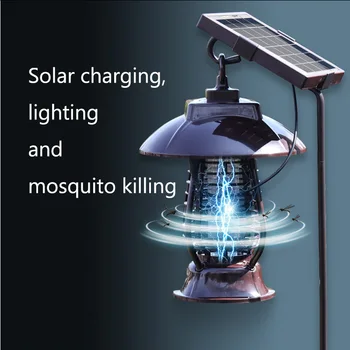 

Solar Mosquito Killer Light 24 LED Lights Lantern Bug Zapper UVA with Waterproof Cap FAS6