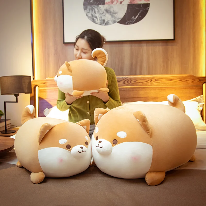 Fat Shiba Inu Plush Toys Cartoon Animal Pillow Lovely Dog Dolls Stuffed Soft Cushion Gift Just6F