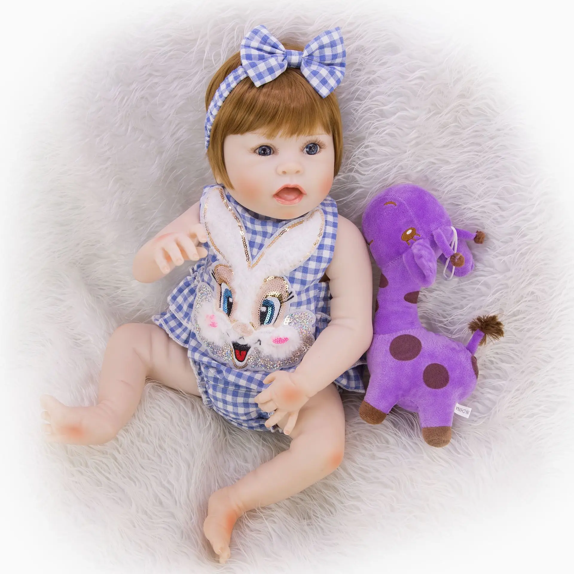 Bebe Кукла reborn полностью силиконовая виниловая Кукла reborn baby girl куклы 2" 57 см Классический игровой домик игрушка playmate куклы для детей подарок