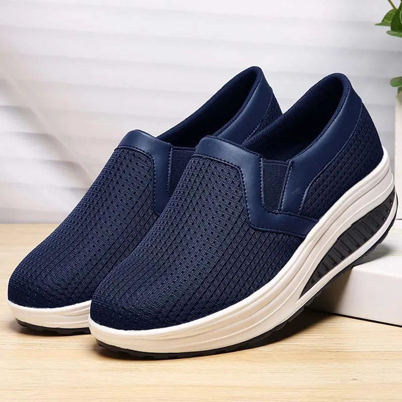 Zapatos informales para Mujer, zapatillas planas sin cordones para exteriores, vulcanizados, color negro, 2021