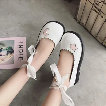 

cosplay anime Ram rem lolita PU faux leather shoes for girls women JK uniform princess shoes cute student shoes Anime props