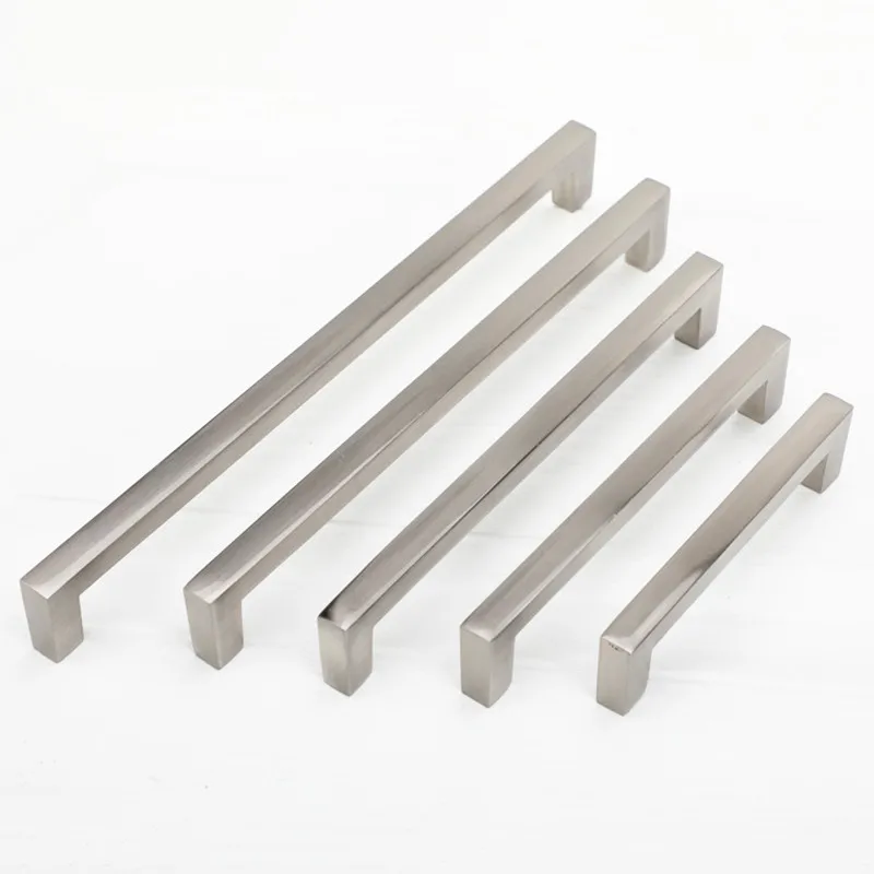 Black Cabinet Handles Kitchen Door Handles Drawer Knobs Aluminum Alloy Wardrobe Door Brushed Modern Style Hardware furniture handles kitchen door handles