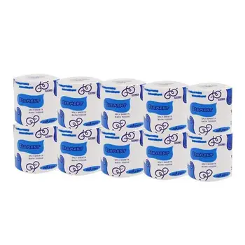 

Three-layer toilet paper roll paper family affordable package native wood pulp