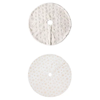 

90Cm Embroidered White Glitter Embroidered Christmas Tree Group Snowflake Christmas New Year Christmas Decorations Home Decorati