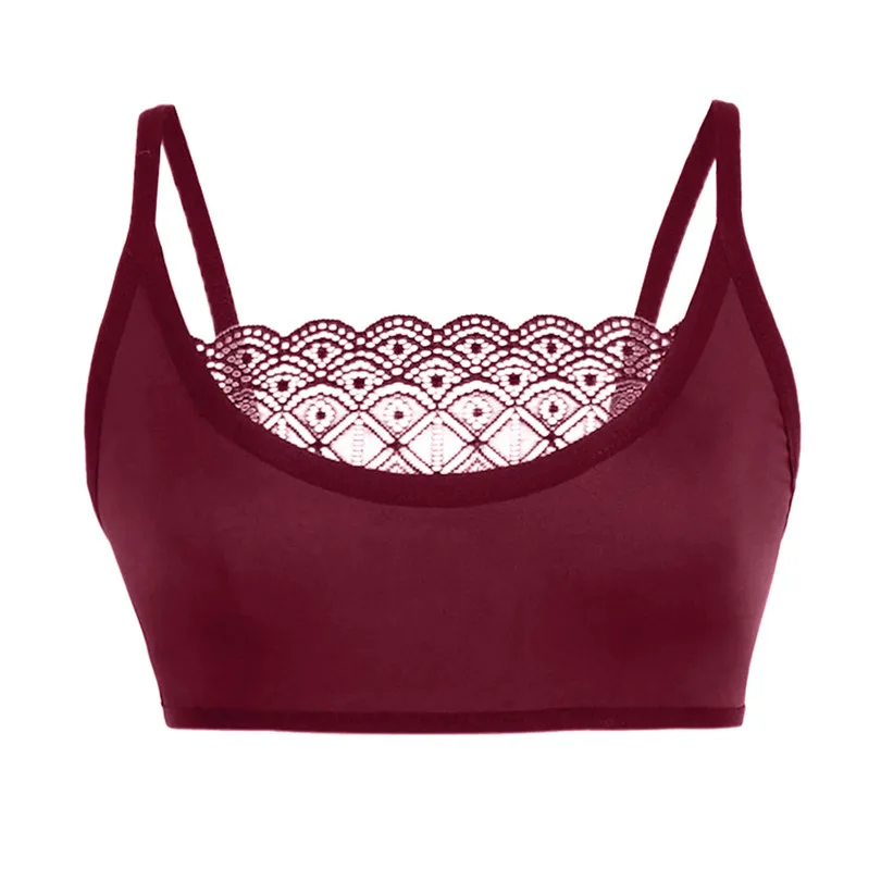 Lace Bras For Women Solid Sport Bra Push Up Underwear Plus Size Elastic Cage Bra Crop Top Lingerie Femme Sujetador 30NOV1220
