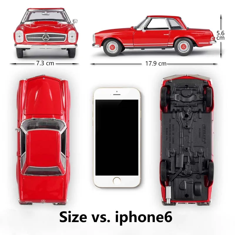 WELLY 1:24 литая машина Mercedes Benz 230 SL/Benz 220 классическая модель автомобиля из