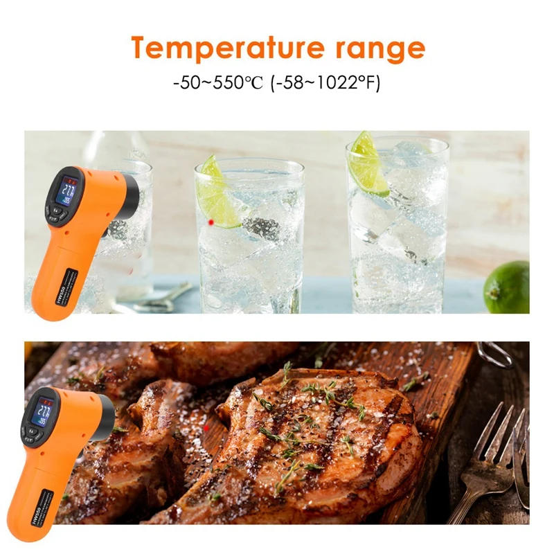 Infrared Thermometer Thermal Imager Handheld Digital Electronic Car Temperature Non-Contact Hygrometer HW550 Industrial