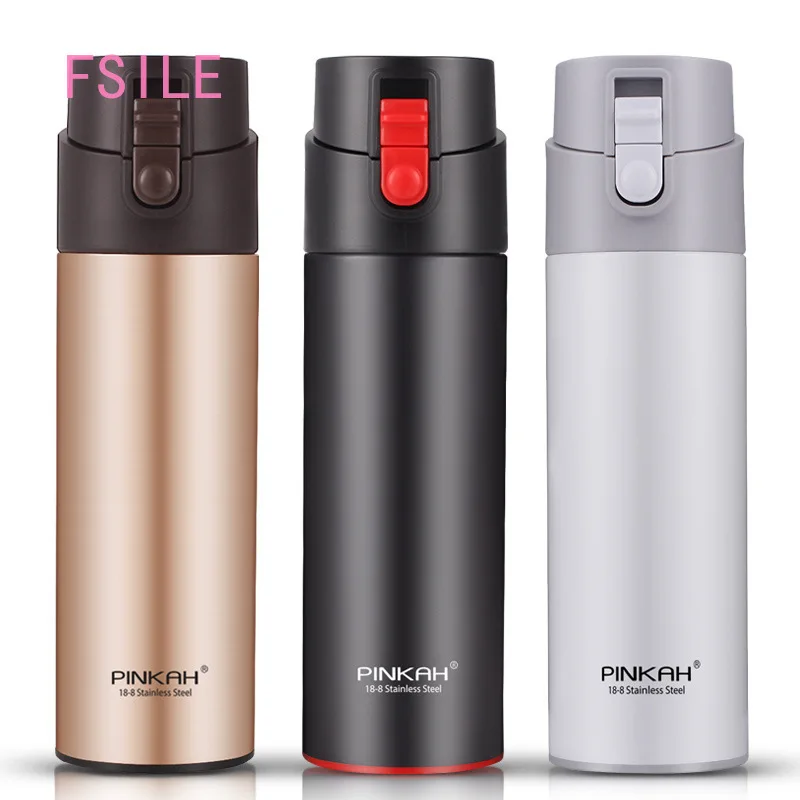 

FSILE Stylish Simple Tea Separation Couple Thermos Cup 500ml Large Capacity Office Business Portable 304 Stainless Steel Tea Cup