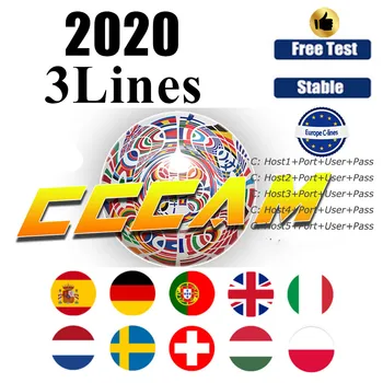 

Europe HD cable CCCams for Satellite tv Receiver 3 lines WIFI FULL HD DVB-S2 Support Spain line ccam Server