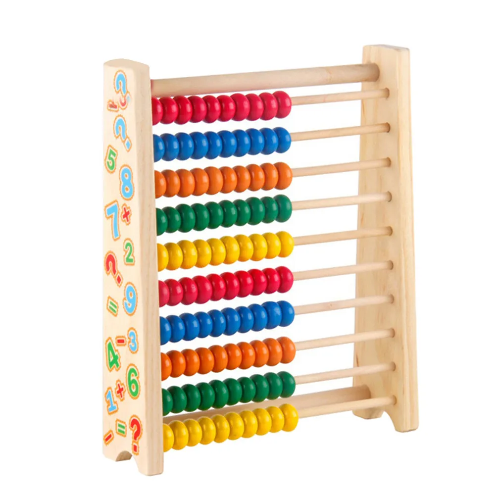 Деревянные игрушки маленькие Abacus y Раннее Обучение обучающая игрушка компьютерная рама математическая игрушка счетная игрушка деревянные 100 бусины для детей математика