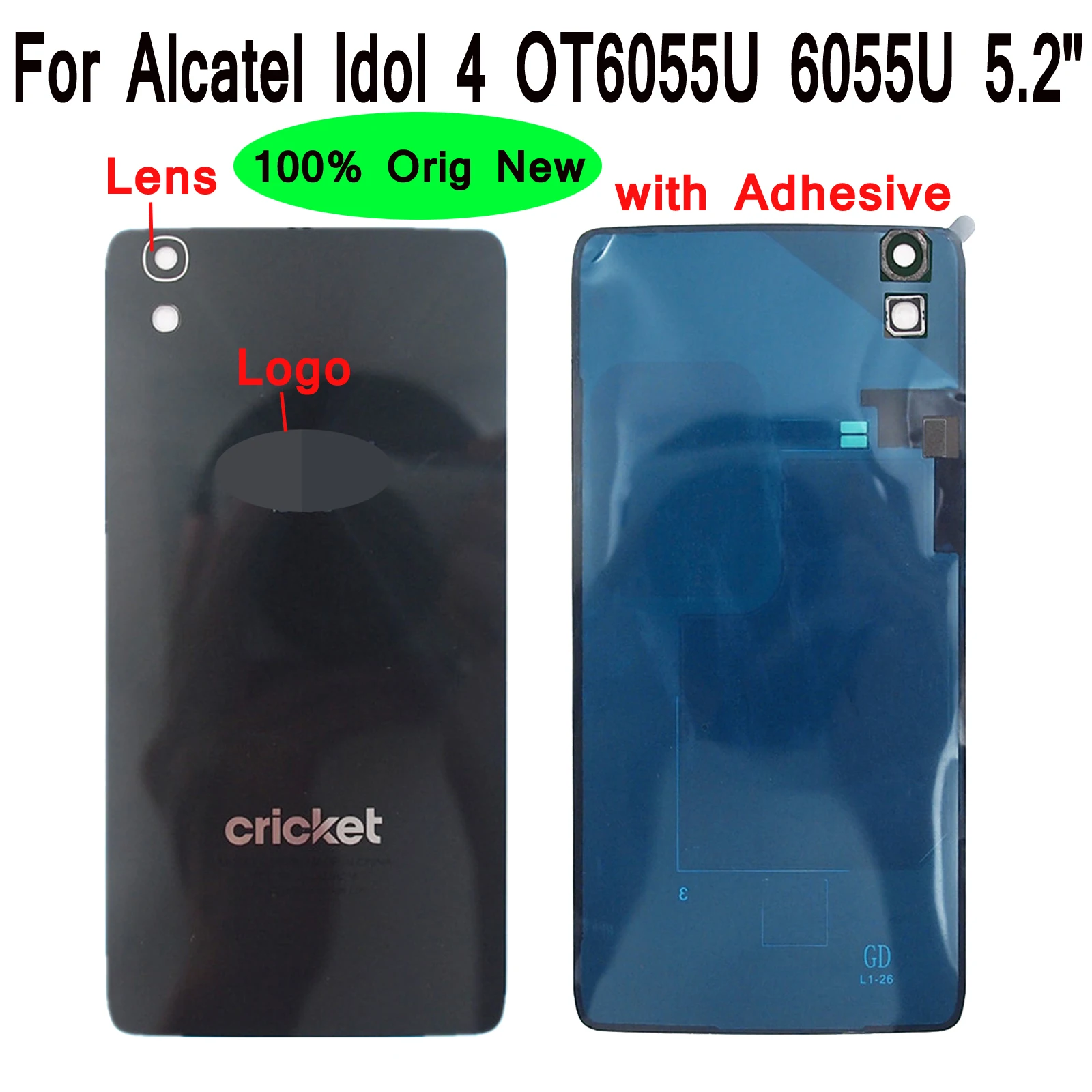 

Shyueda 100% Orig New +NFC For Alcatel Idol 4 OT6055U 6055U 5.2" Rear Back Door Housing Battery Cover