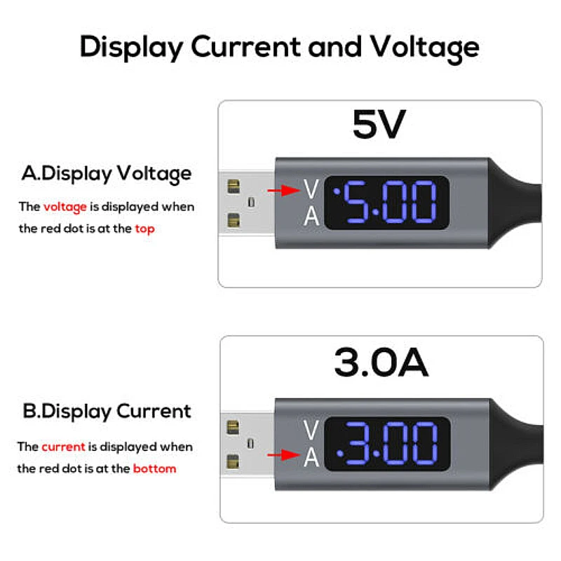 1 м USB нейлон Напряжение Ток умный дисплей линия передачи данных тестер метр Быстрая зарядка кабель type-C для samsung S9/Android