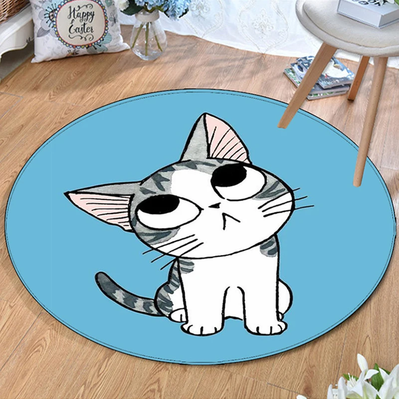 CUGTT009 Коврик с рисунком из аниме, круглые коврики, напольный ковер, повседневный нескользящий ковер, мультяшный подарок для детей, розовые ковры для путешествий, дропшиппинг, медведь ZOOTOP - Цвет: CUGTT009